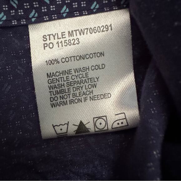 Cinch Boys’ Blue Print Button Down Long Sleeve Shirt Western Size XXL 16-18 - Picture 10 of 10